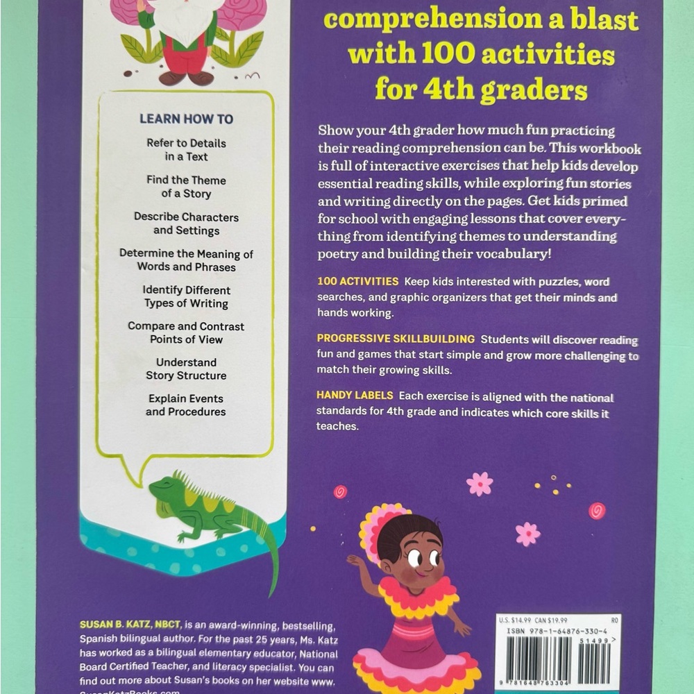 4th‎ Grade Reading Comprehension Workbook – 100 Activities –Common Core Aligned - Picture 2 of 12